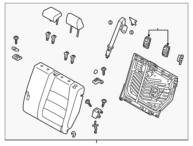 Back L Rear Seat - Driver's Side (LH) - Mazda (KD33-57-450L-02)