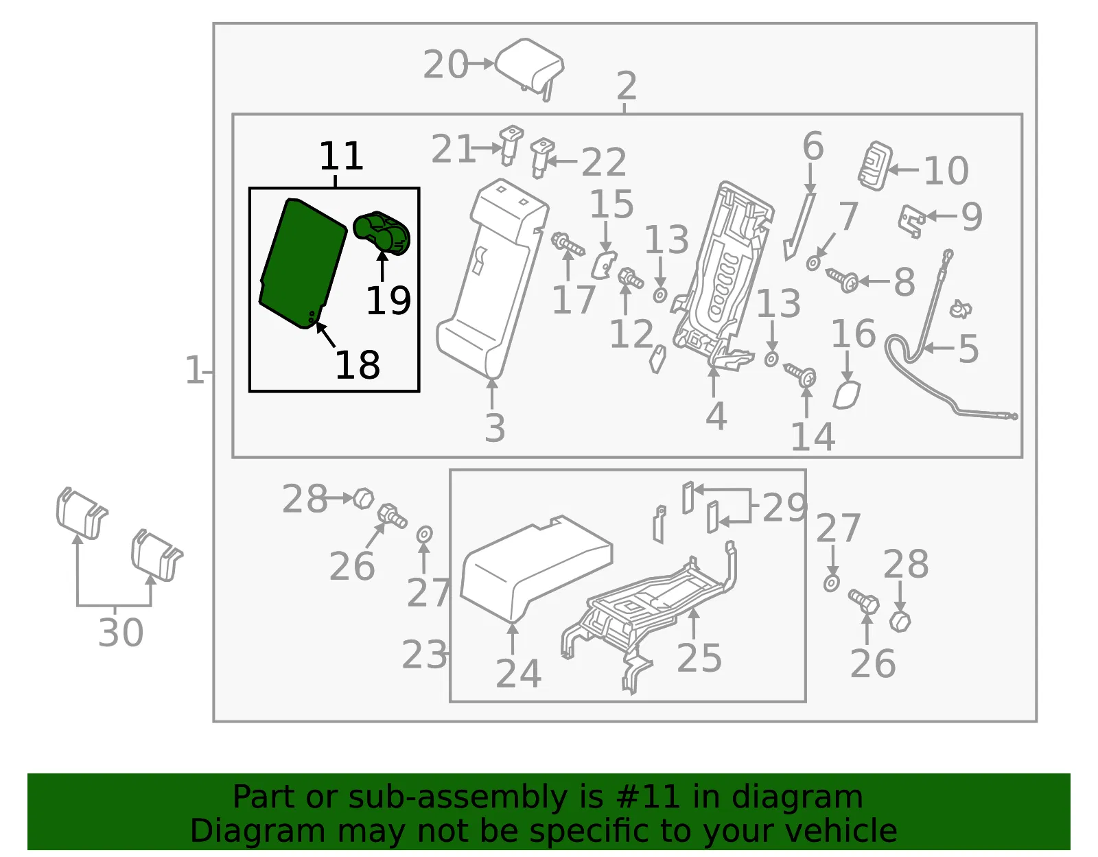 Armrest L Rr Seat - MAZDA (KD35882B034) - view 2
