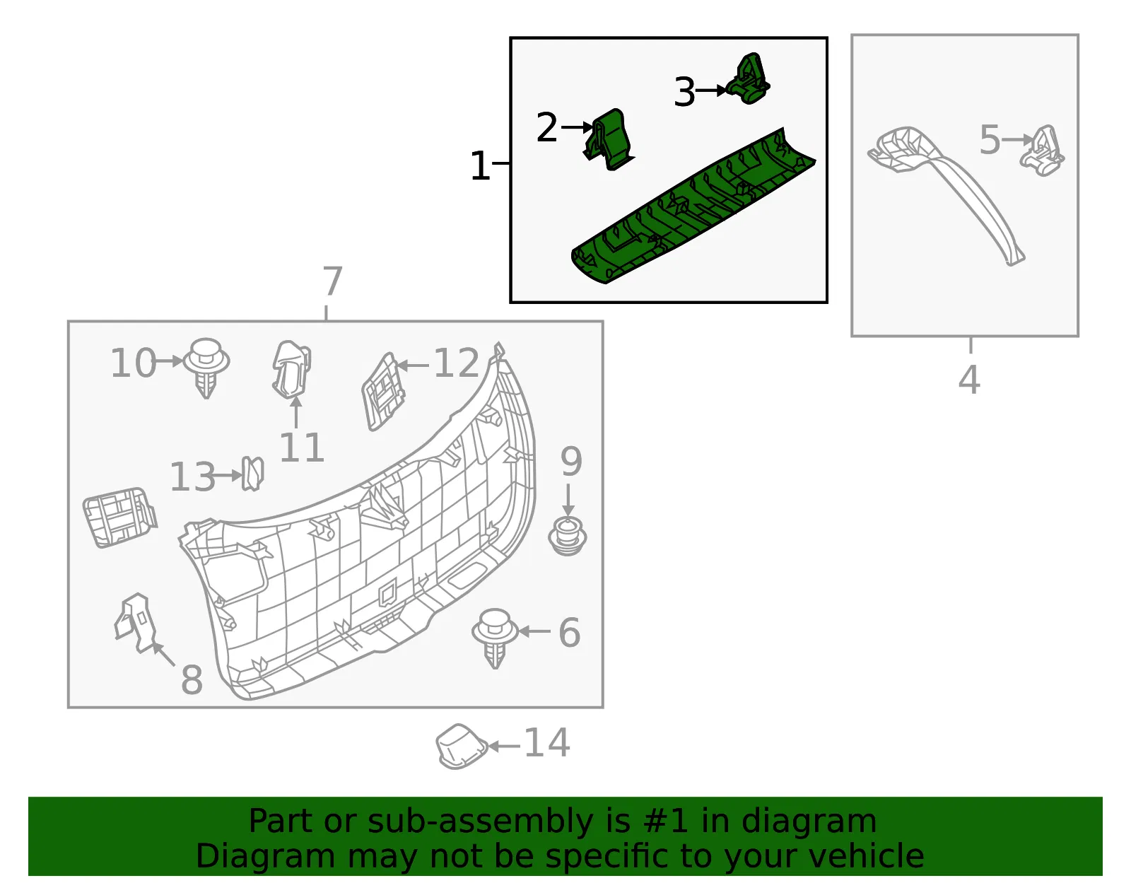 Lift-Gate Trim - Mazda (KD45-68-930) - view 3
