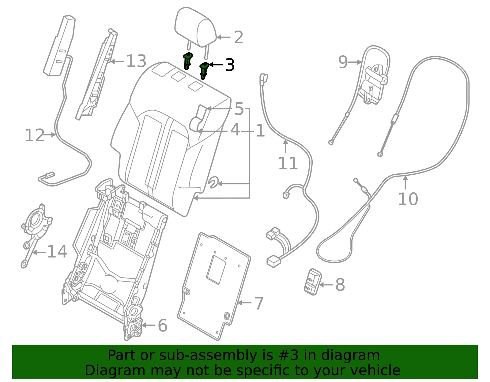 Headrest Guide - Mazda (KD45-88-1G9-23) - view 2