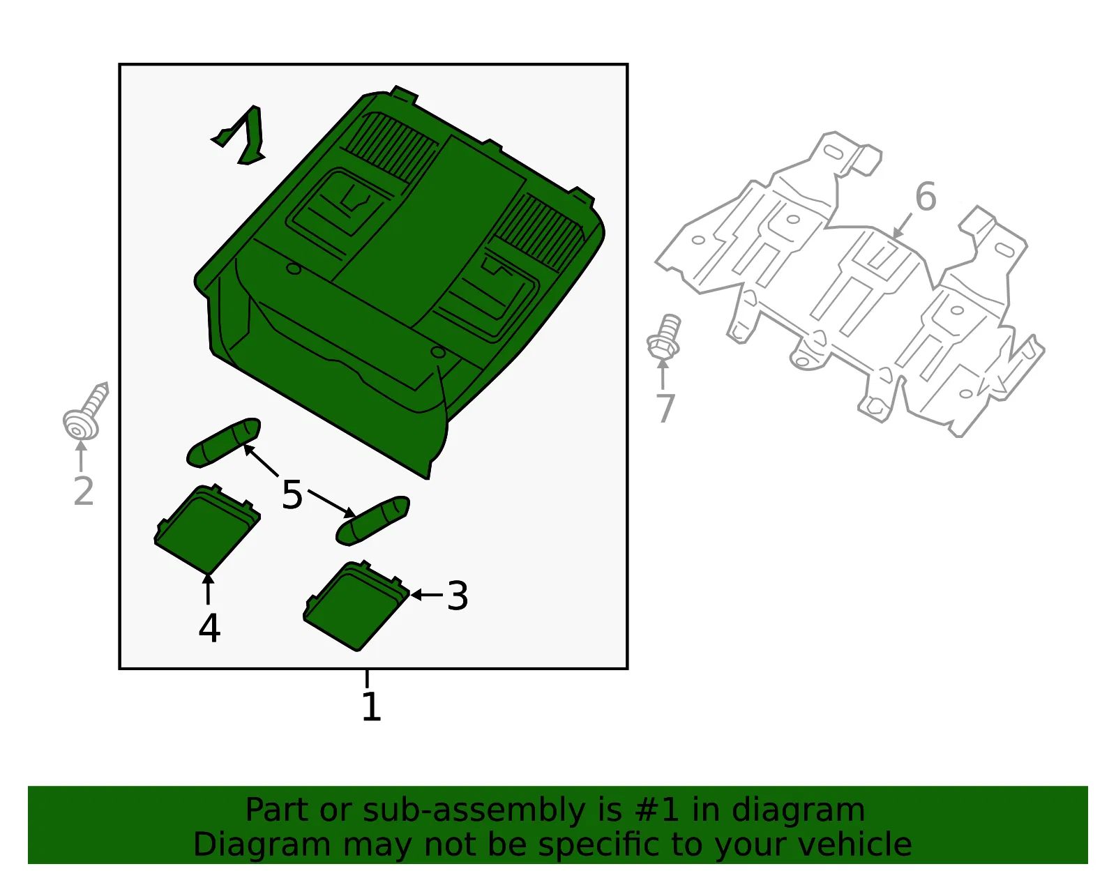 Overhead Console - Mazda (KD47-69-970D-75) - view 3