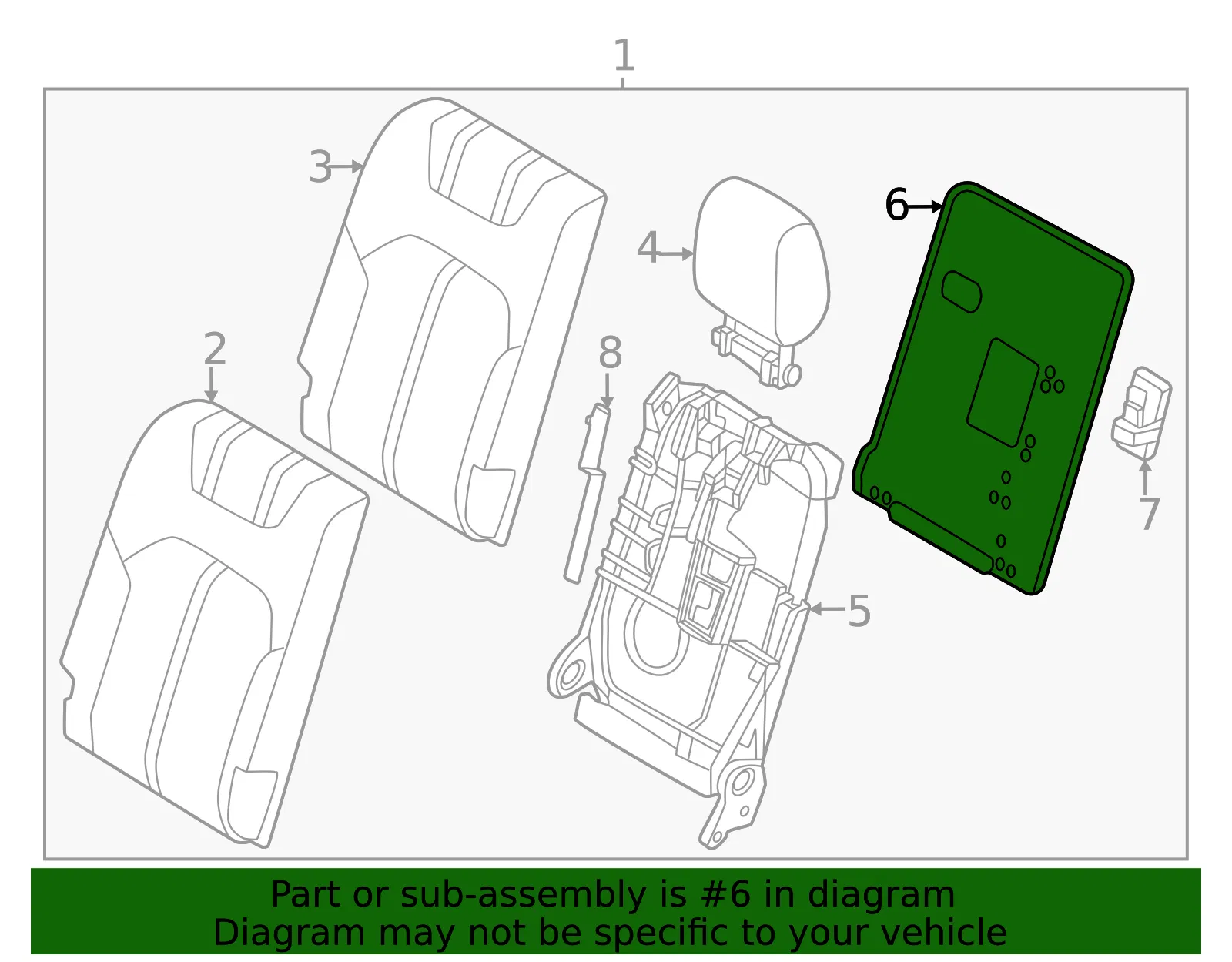 Seat Back Panel - Mazda (KEVA-88-3N8) - view 2