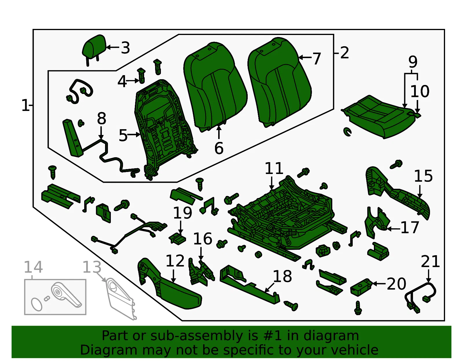 Seat Assembly - Mazda (KEVB-57-100E-02) - view 2