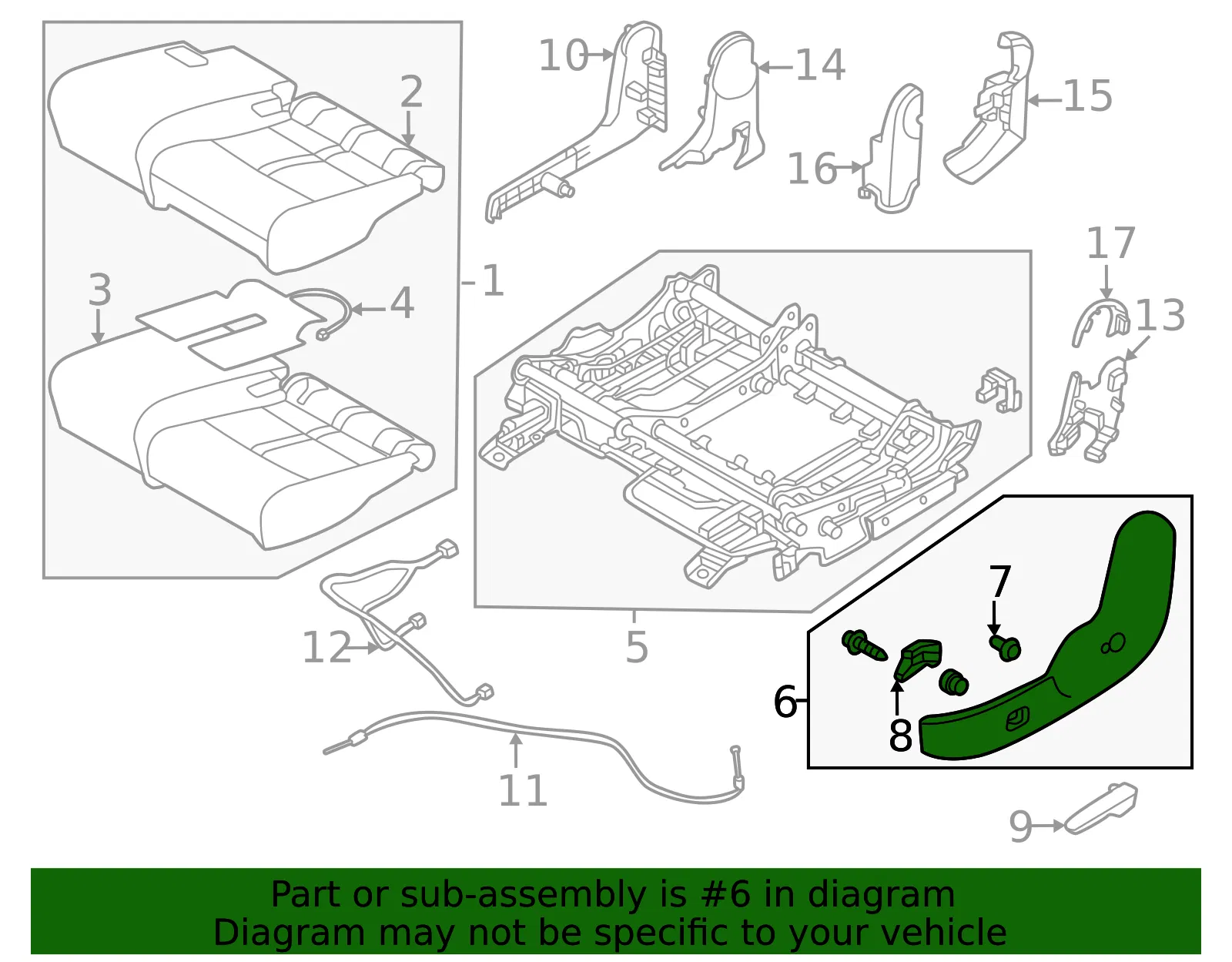 Seat Trim Panel - Mazda (KEVB-88-2GY-02) - view 2