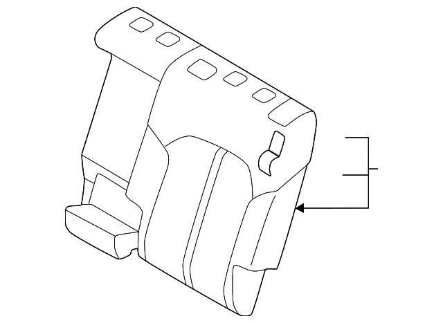 Trim(L) Rear Seat Back - Mazda (KEVD-88-48YA-02)