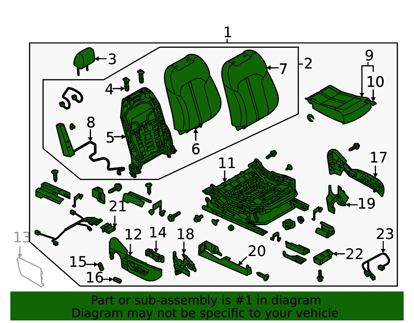 Seat Assembly - Mazda (KEVF-57-100F-27) - view 2