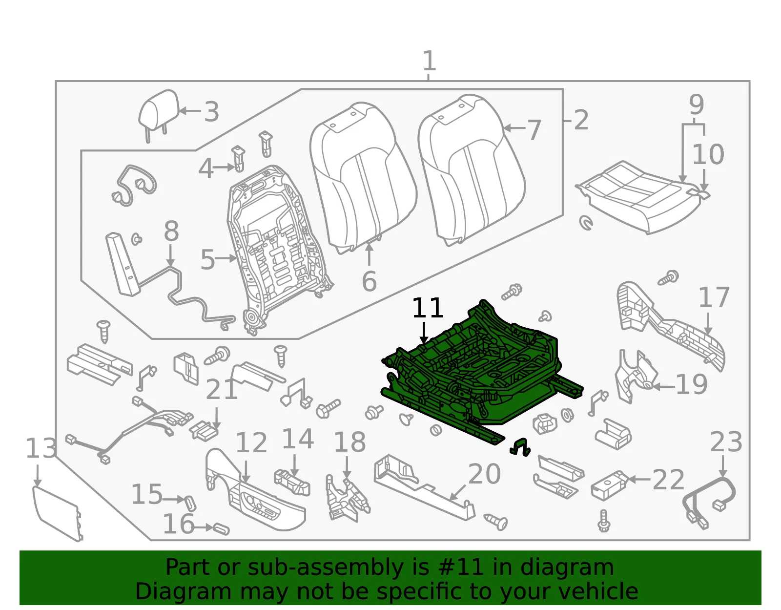 Seat Adjuster - Mazda (KEVF-88-AA0) - view 2