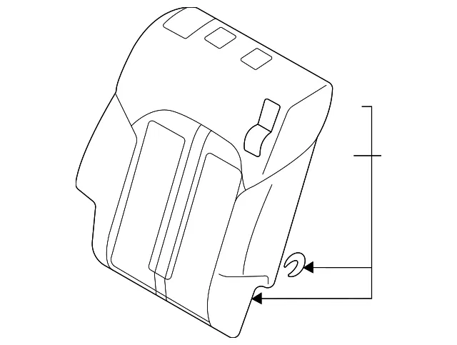 Trim(R) Rear Seat Back - Mazda (KEVH-88-43YA-02)