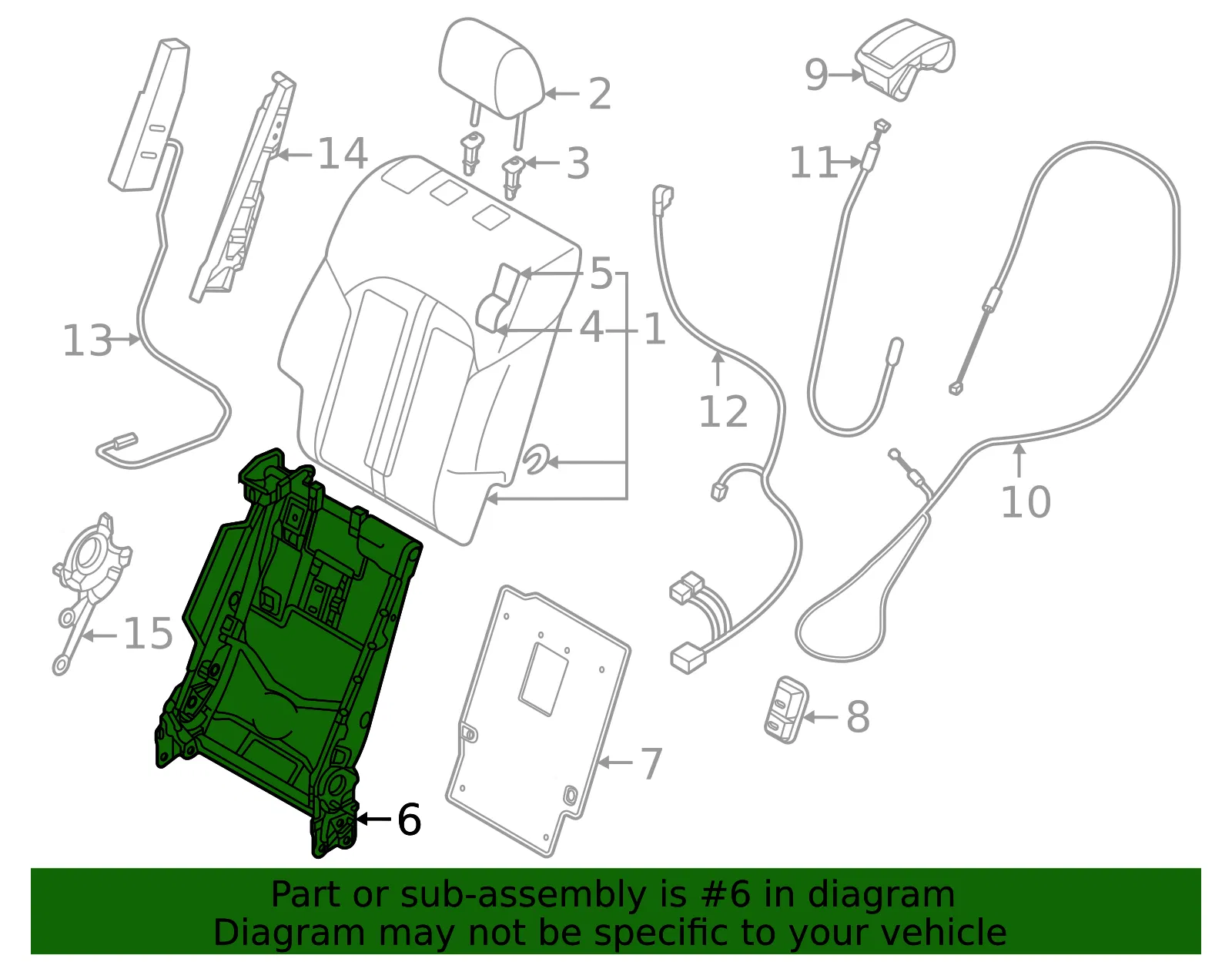 Seat Back Frame - Mazda (KEWF-88-233) - view 2