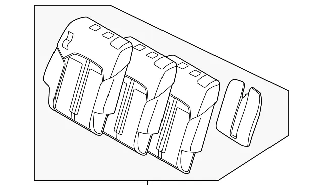 Trim Left Rear Seat Back - Mazda (KEWN-88-48YA-02)