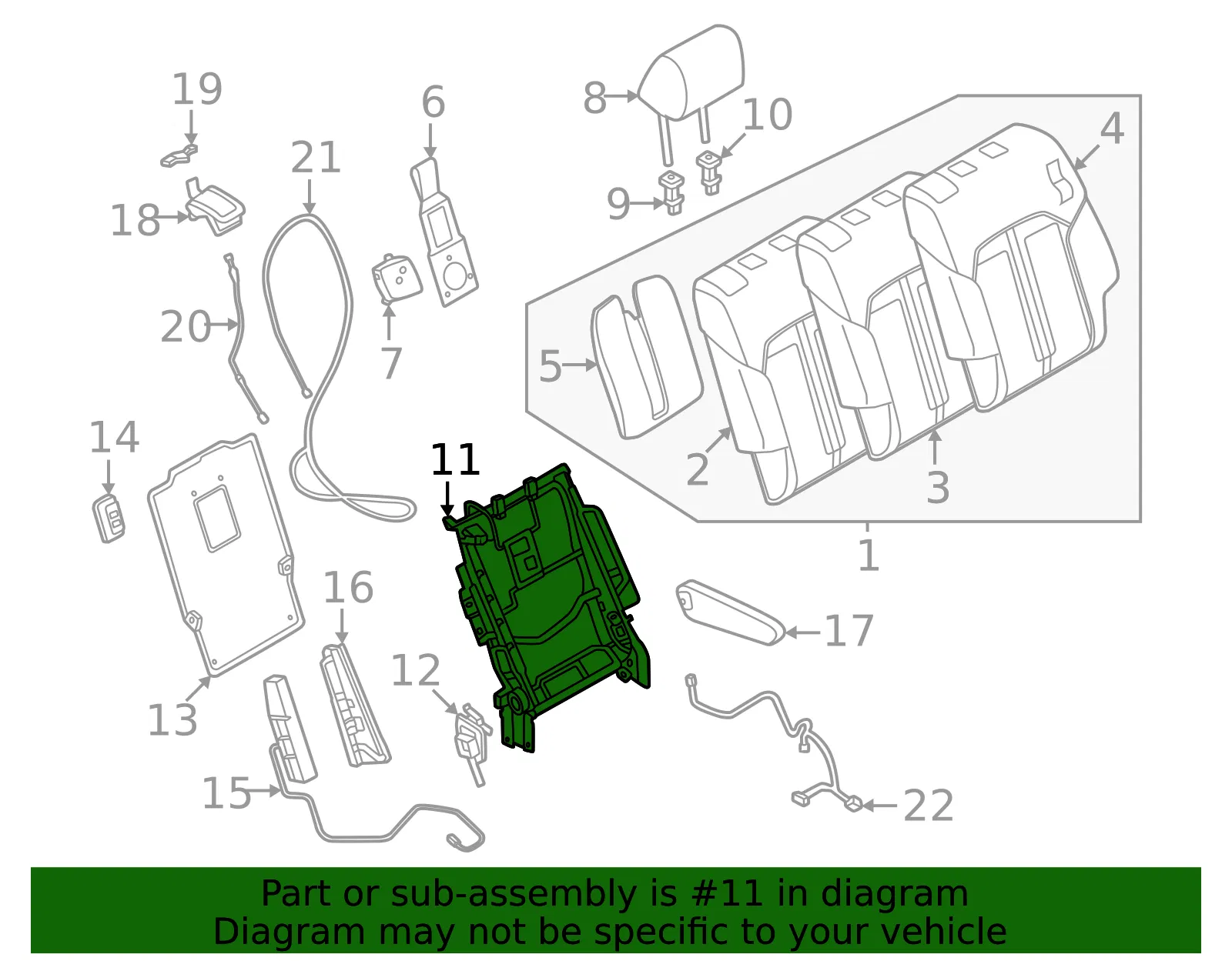 Seat Back Frame - Mazda (KFAB-88-233) - view 2