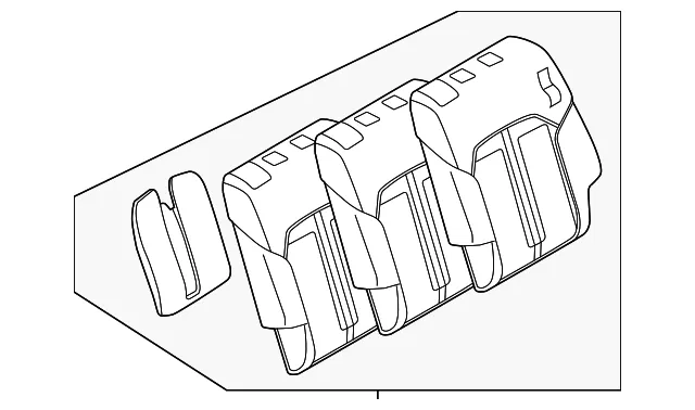 Trim(R) Rear Seat Back - Mazda (KFAB-88-43YA-39)