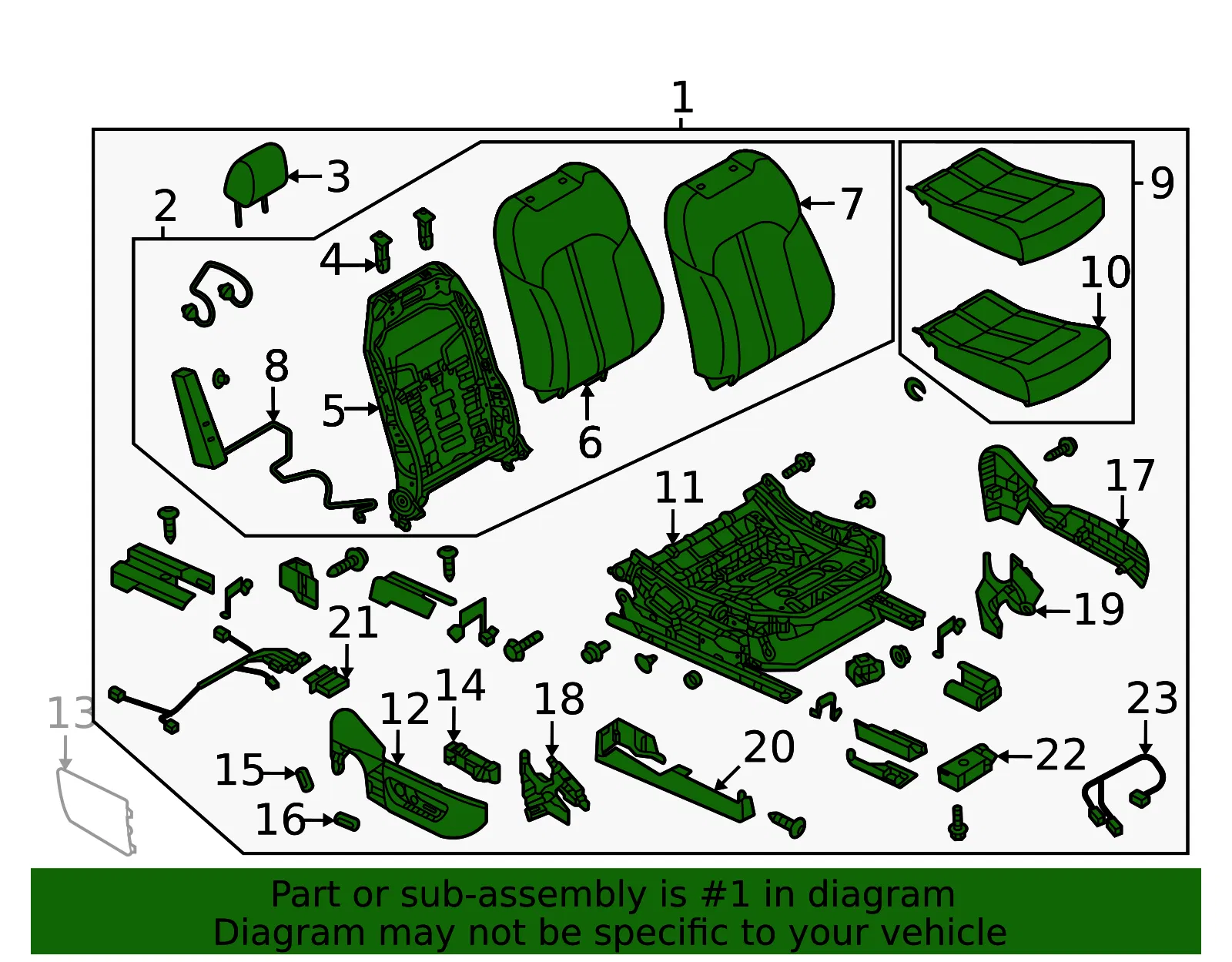 Seat Assembly - Mazda (KGNV-57-100F-18) - view 2