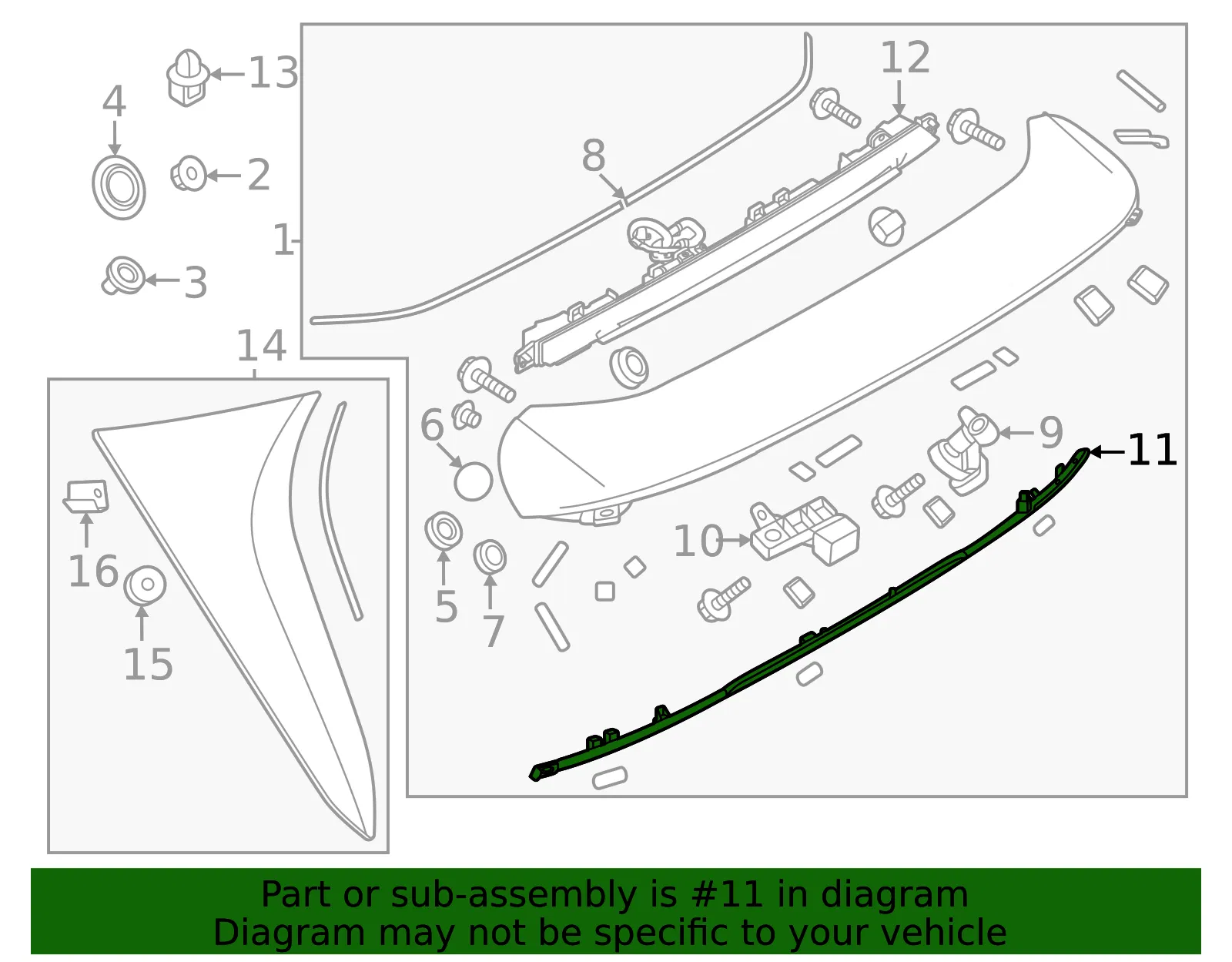 Lower Trim - Mazda (KMV6-51-981) - view 2