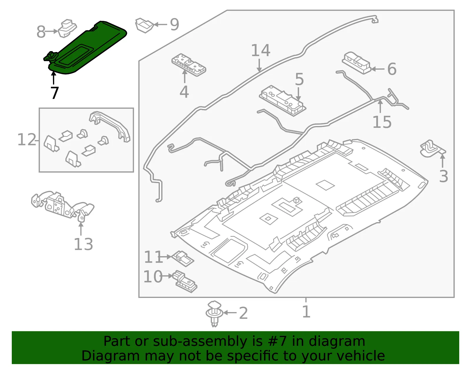 Sun Visor - Mazda (KMV6-69-270-75) - view 2