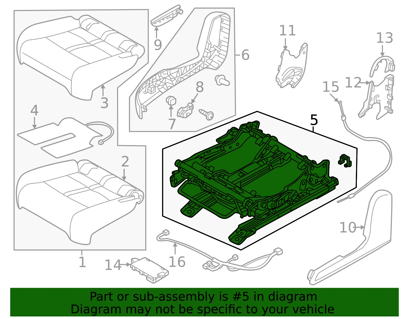 Seat Adjuster - Mazda (KMV6-88-B00A) - view 2