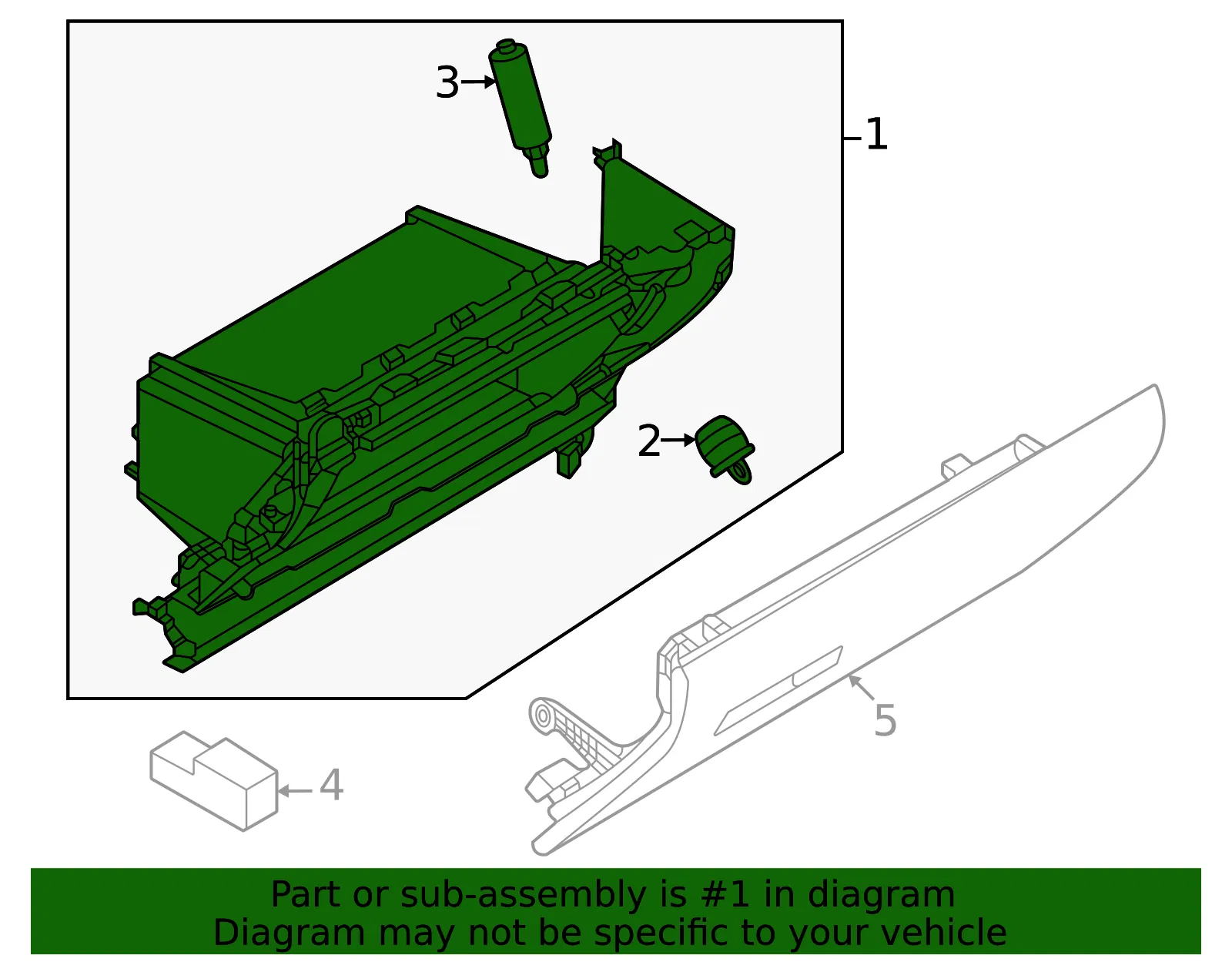 Glove Box - Mazda (KMV7-64-260-39) - view 2