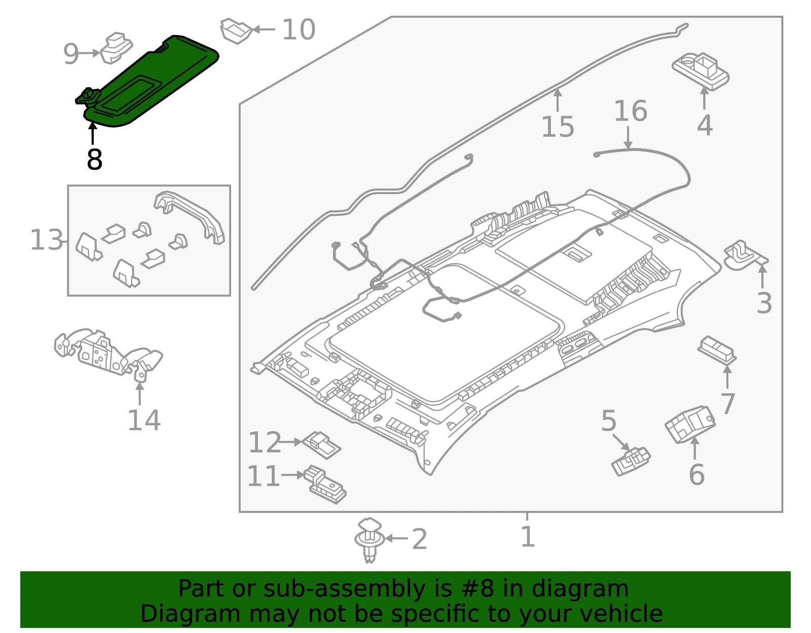 Sun Visor - Mazda (KMV7-69-270-75) - view 2