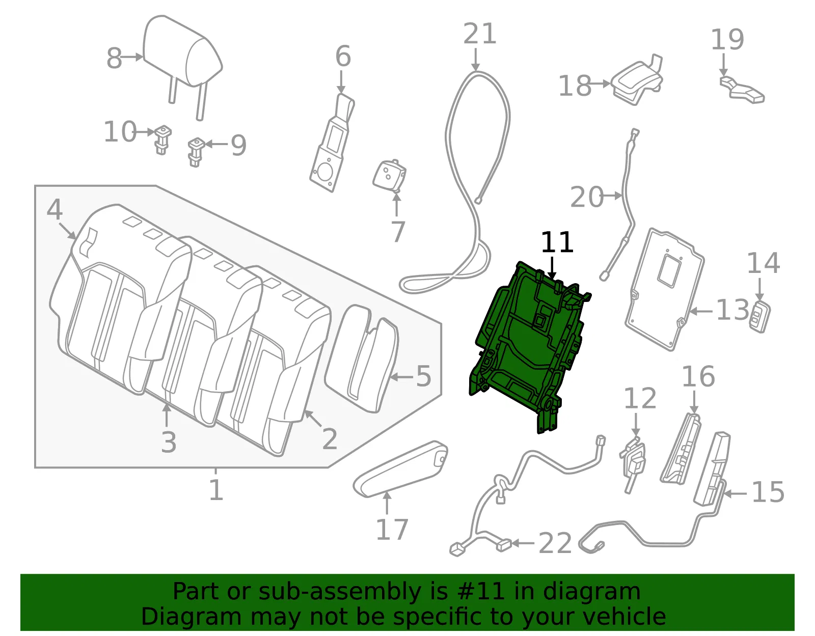 Seat Back Frame - Mazda (KMV7-88-233) - view 2