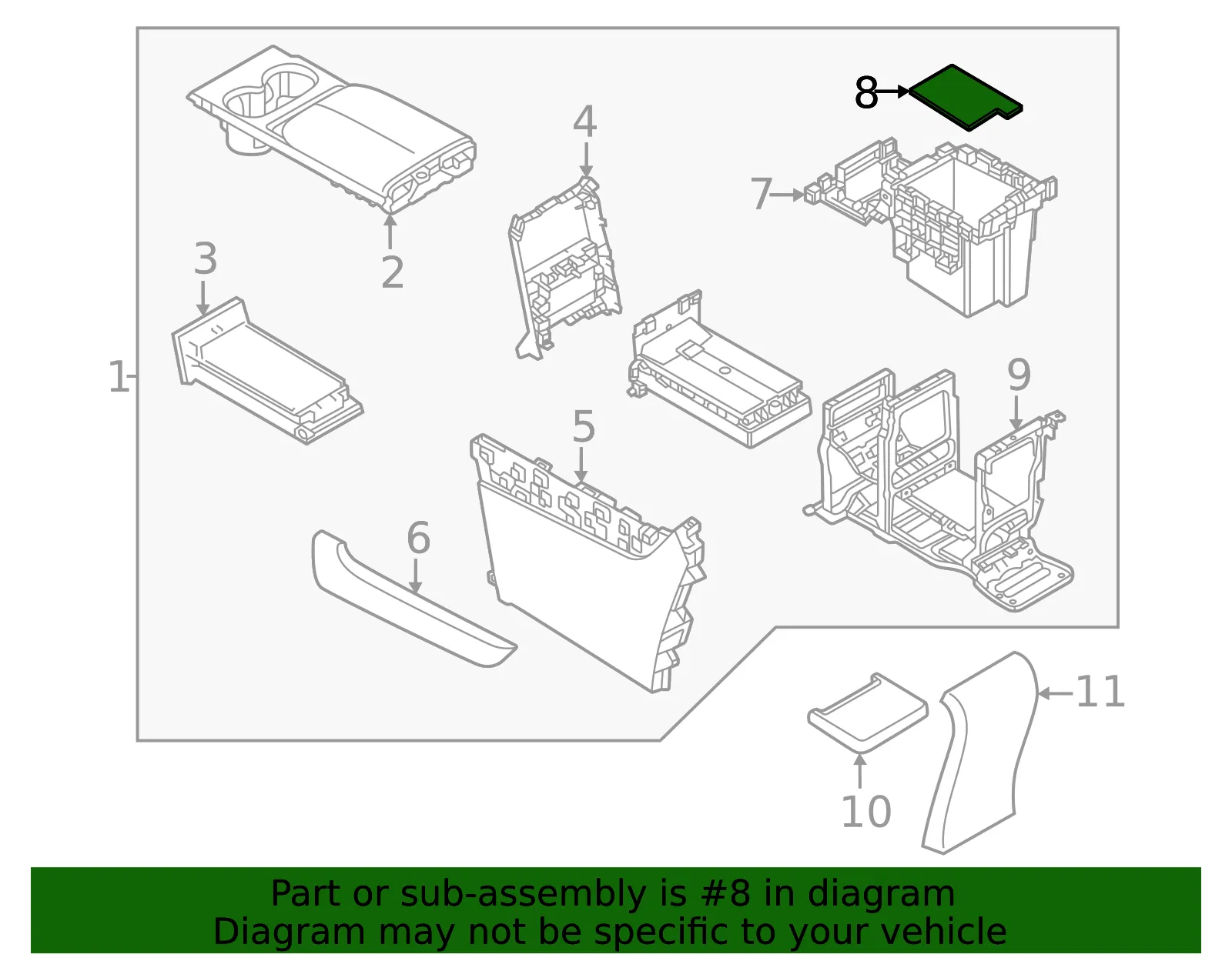Compartment Box Mat - Mazda (KMW7-55-171) - view 2
