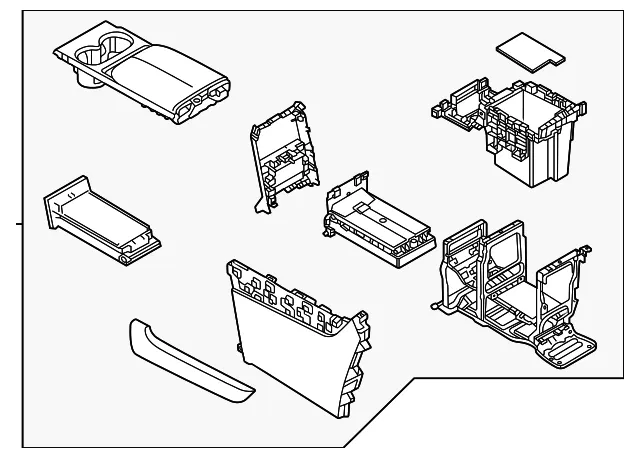 Console Assembly - Mazda (KMW7-64-410B-02)