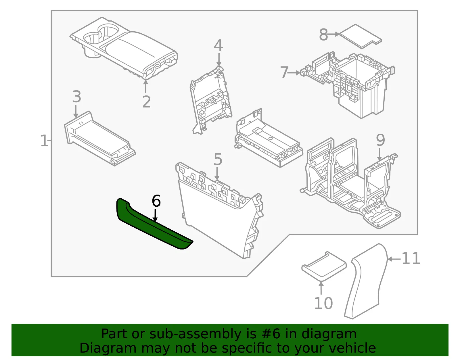 Console Trim Panel - Mazda (KMW7-64-48X-39) - view 2