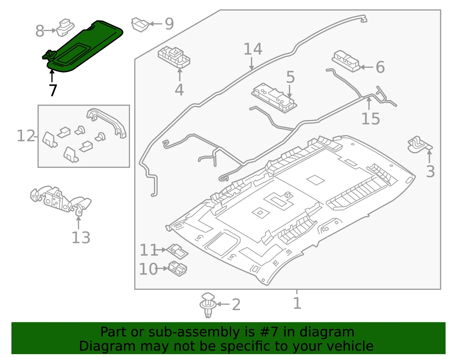 Sun Visor - Mazda (KMW8-69-270-75) - view 2