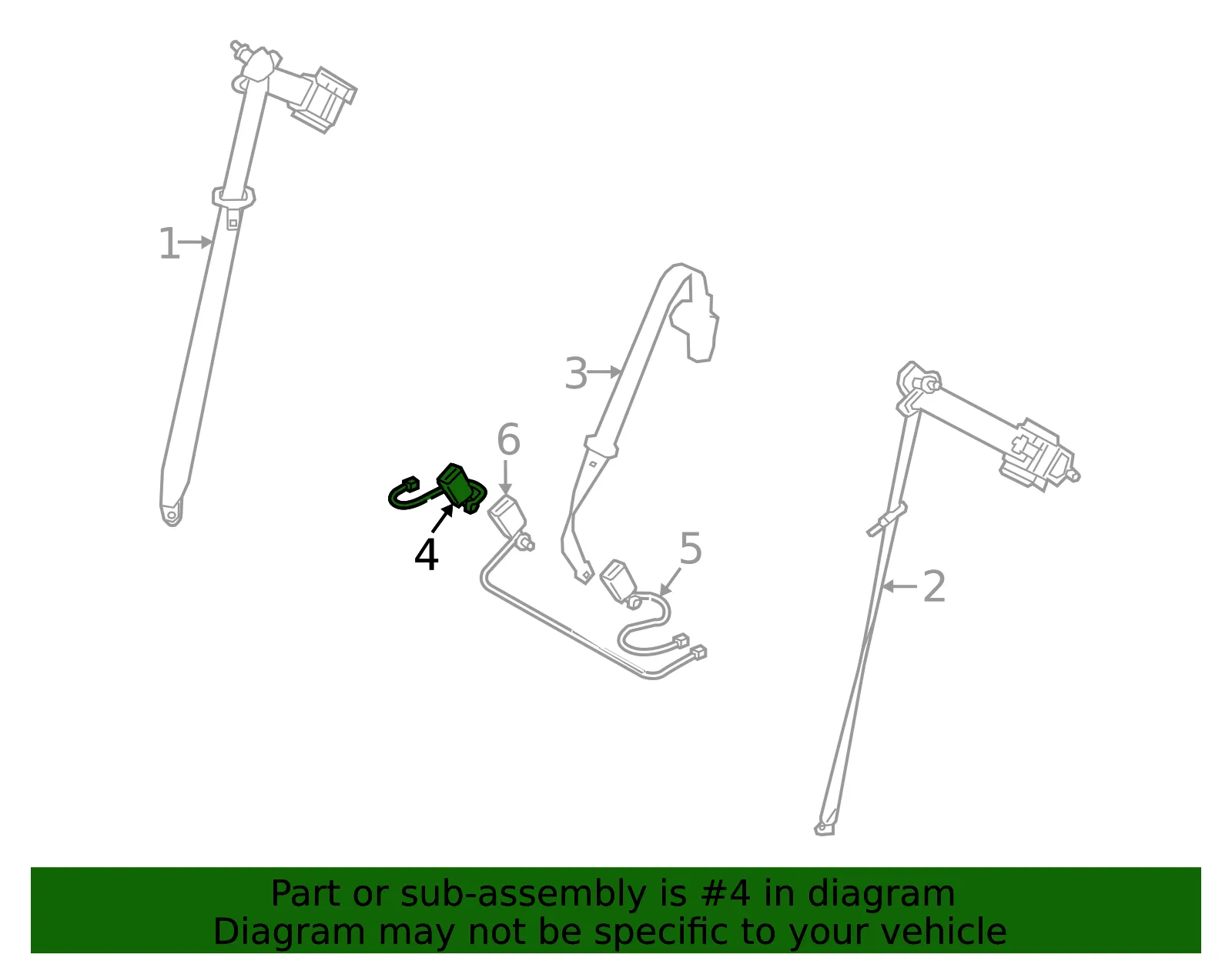 Seat Belt Receptacle - Mazda (KMZ6-57-720) - view 2