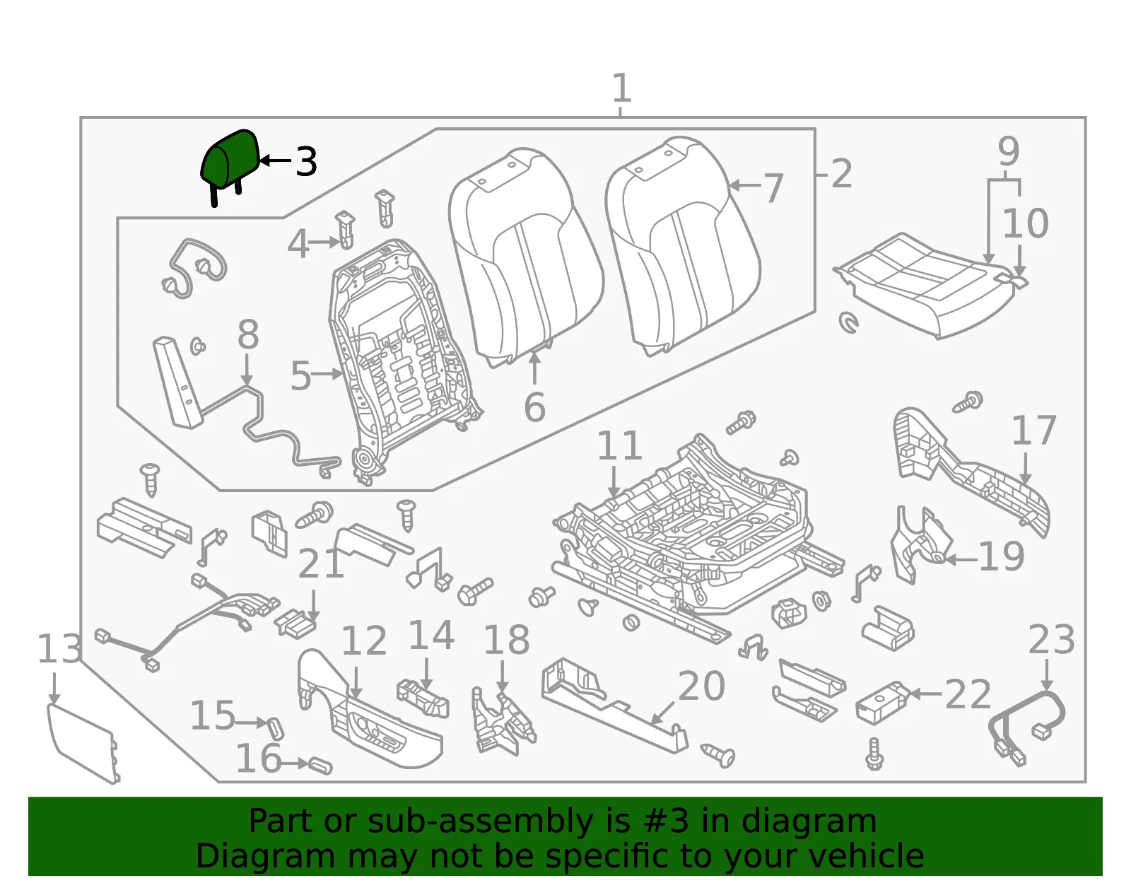 Headrest - Mazda (KPE6-88-140C-39) - view 2
