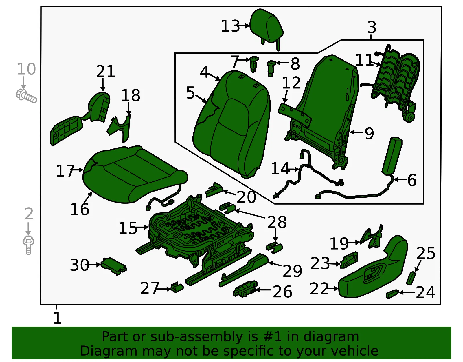 Seat Assembly - Mazda (KPG3-57-100B-39) - view 2