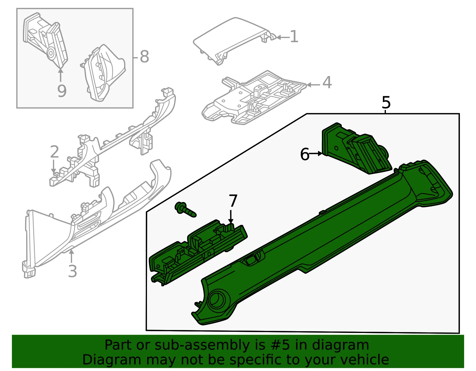 Instrument Panel Pad - Mazda (KR9P-55-150B-23) - view 2