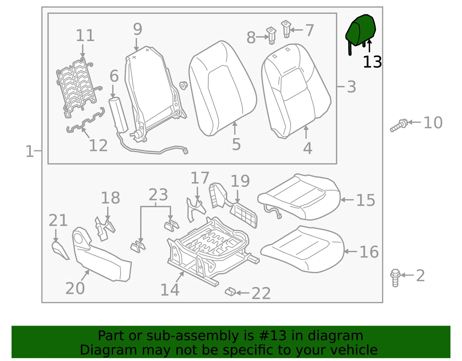 Headrest - Mazda (KRA3-88-140-02) - view 2