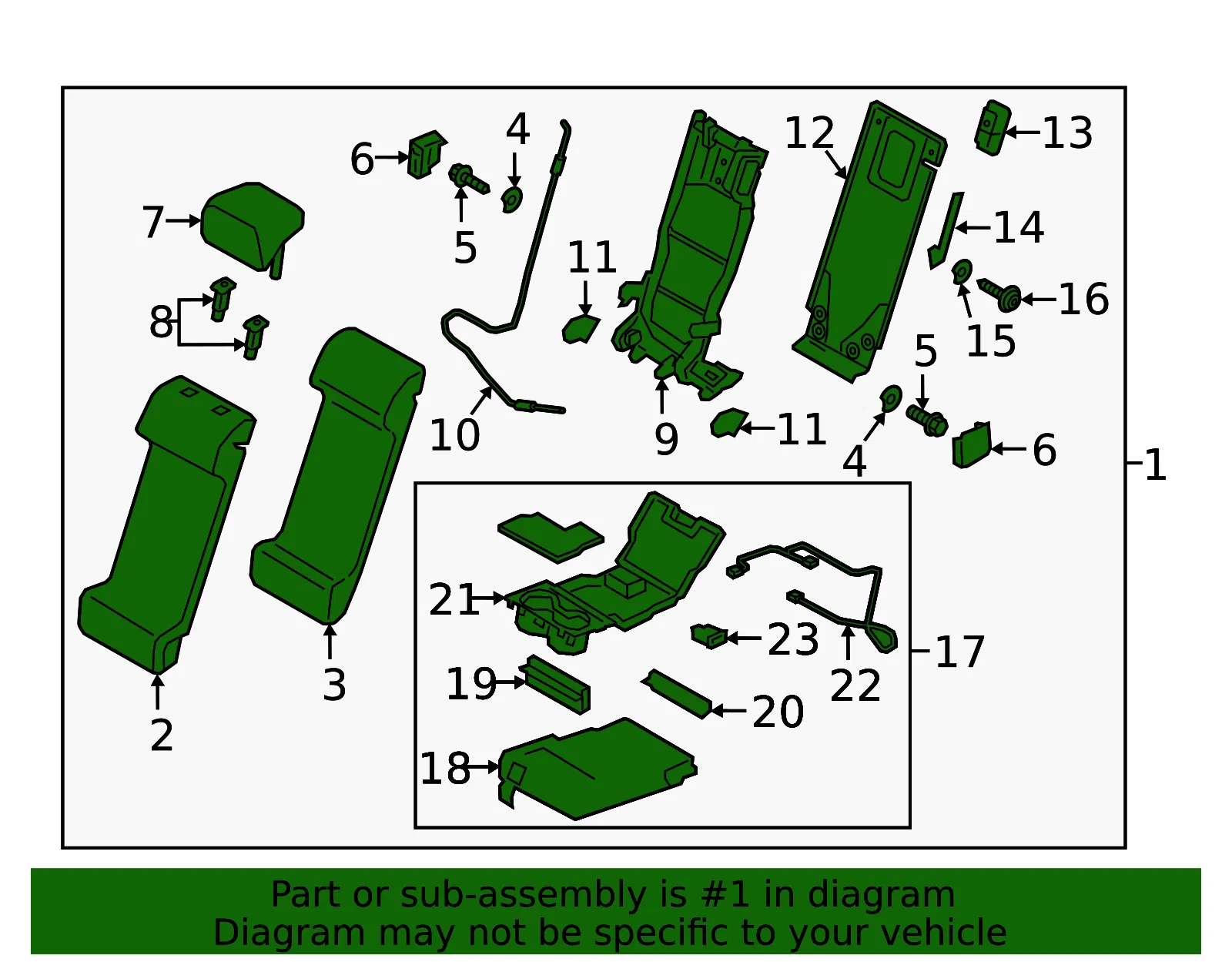 Seat Back Assembly - Mazda (KRC1-57-270-39) - view 2
