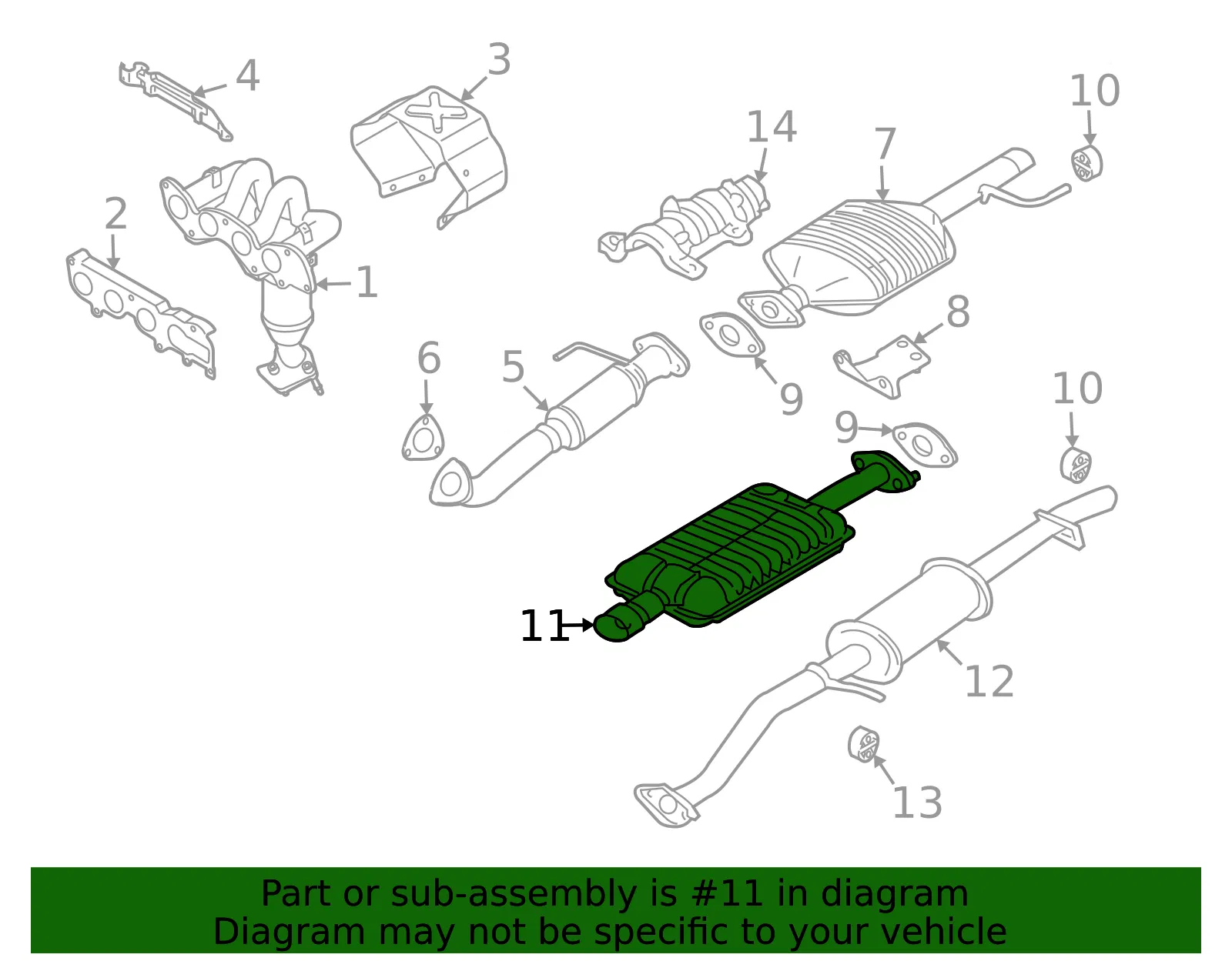 Silencer Main - MAZDA (L36440100A) - view 2