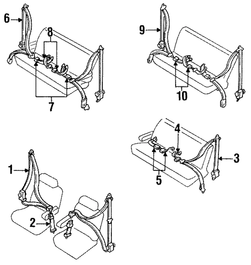 Belt Lt Frt Seat - Driver's Side (LH) - Mazda (LA01-57-680C-71)