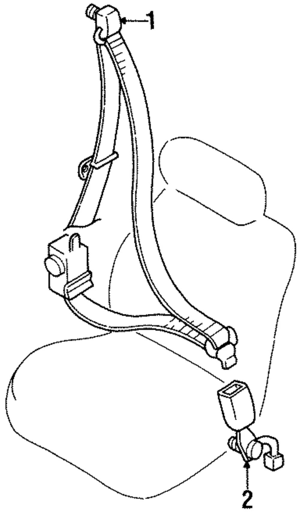 Buckle - Driver's Side (LH) - Mazda (LA83-57-680C-09)