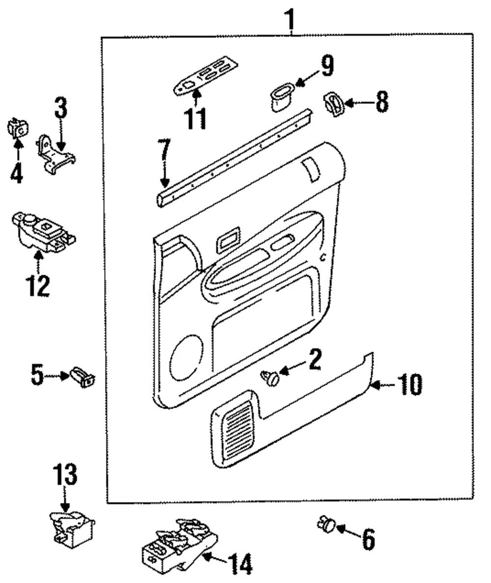 Trim Panel Assembly - Driver's Side (LH) - Mazda (LB82-68-460A-90)