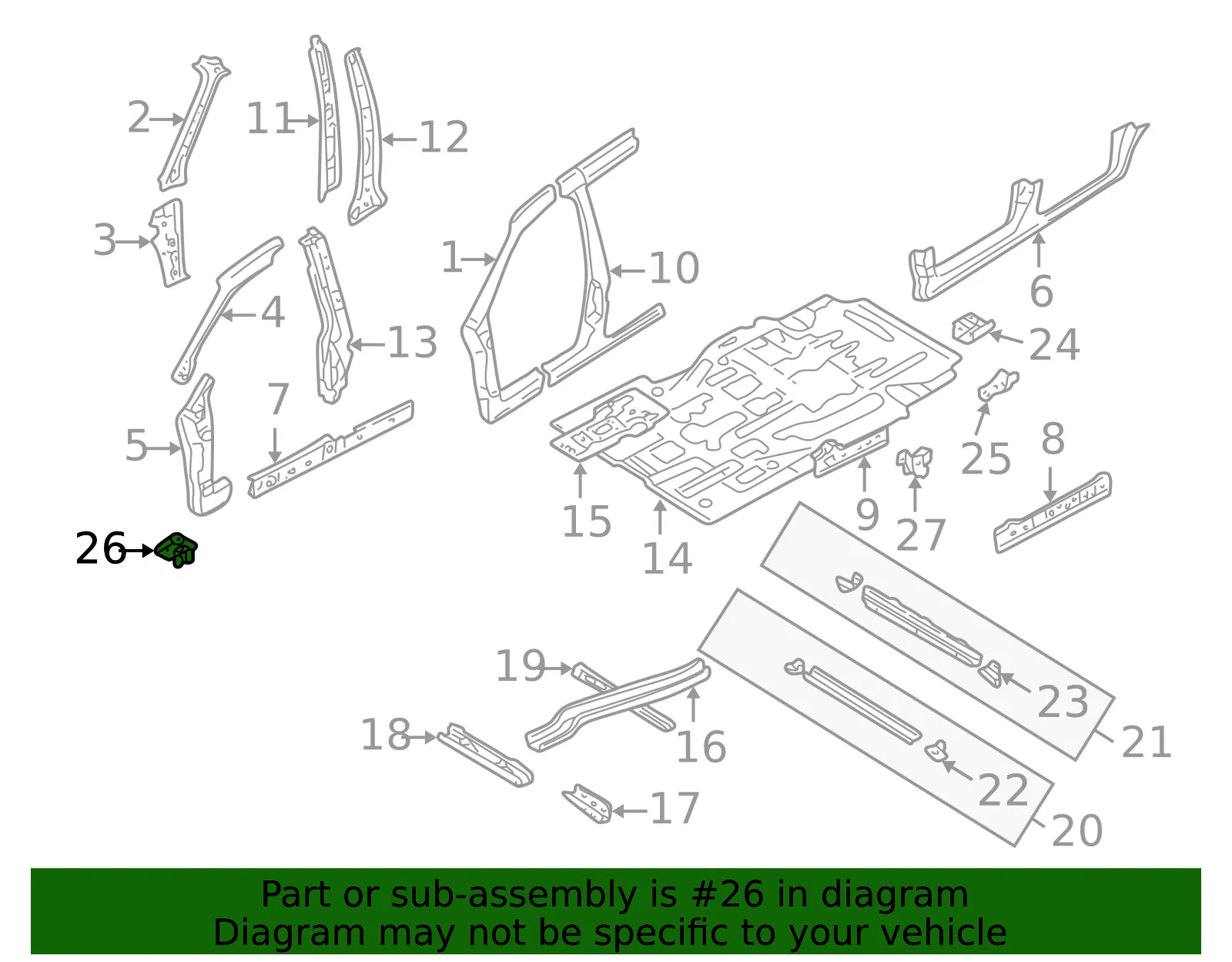 Seat Bracket - Driver's Side (LH) - Mazda (LC62-54-63XA) - view 2