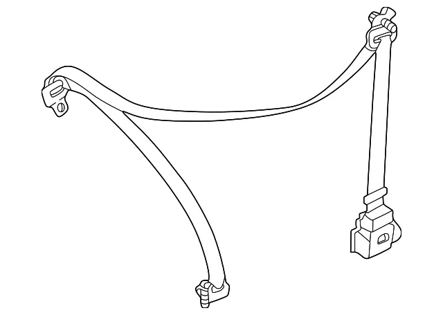 Belt B L Rear Seat - Driver's Side (LH) - Mazda (LC62-57-790H-80)