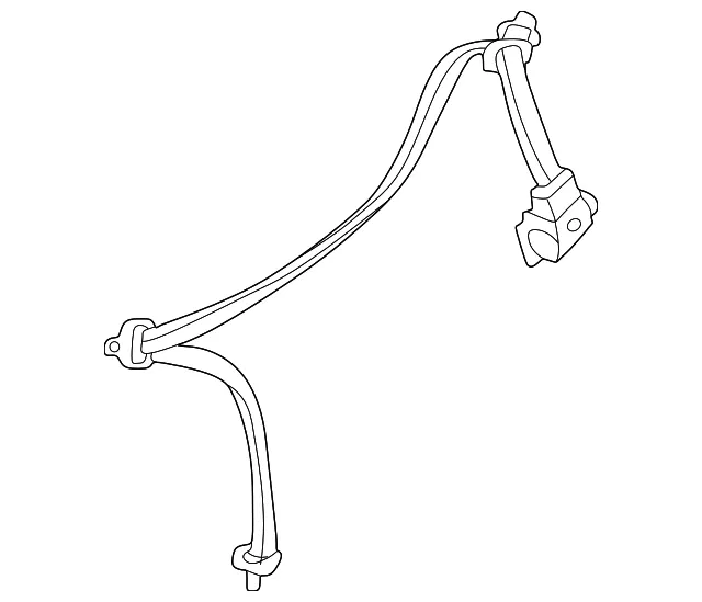 Belt Rr Seat - Driver's Side (LH) - Mazda (LC62-57-890N-05)