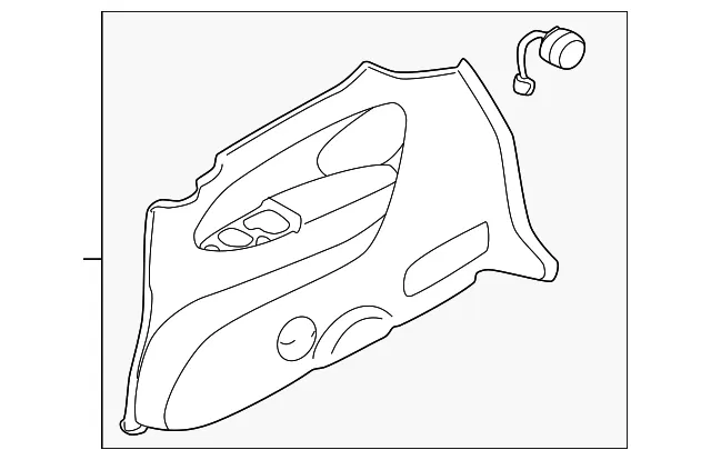 Side Trim Panel - Passenger Side (RH) - Mazda (LC62-68-58YG-05)