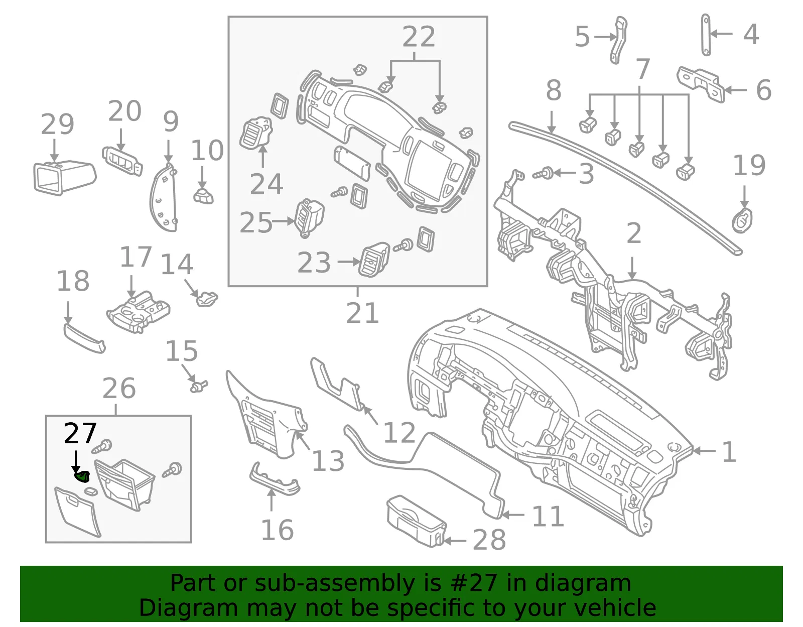 Hook Pocket - MAZDA (LC626418380) - view 2