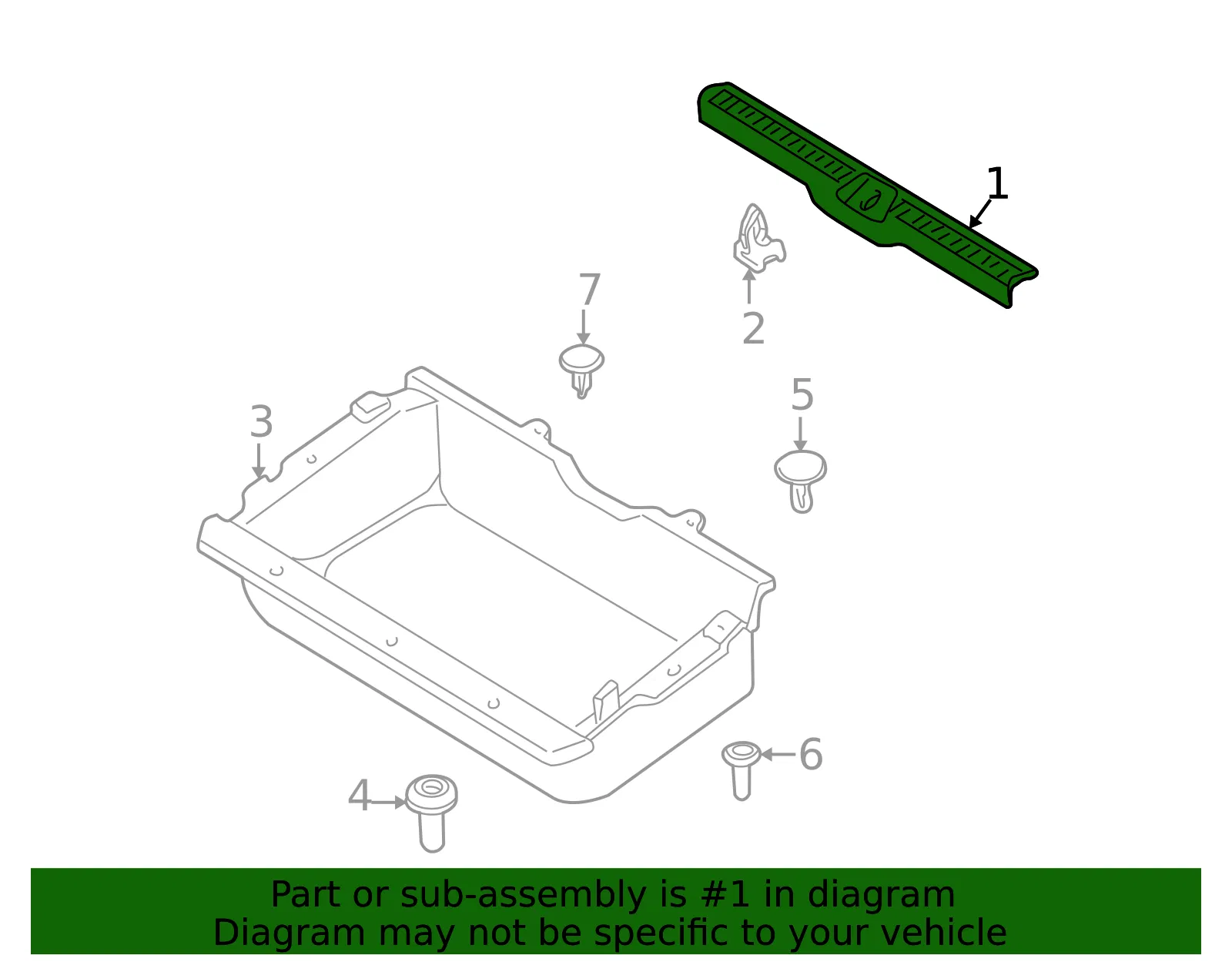 Plate Mat Set End - MAZDA (LC62688G0B80) - view 2