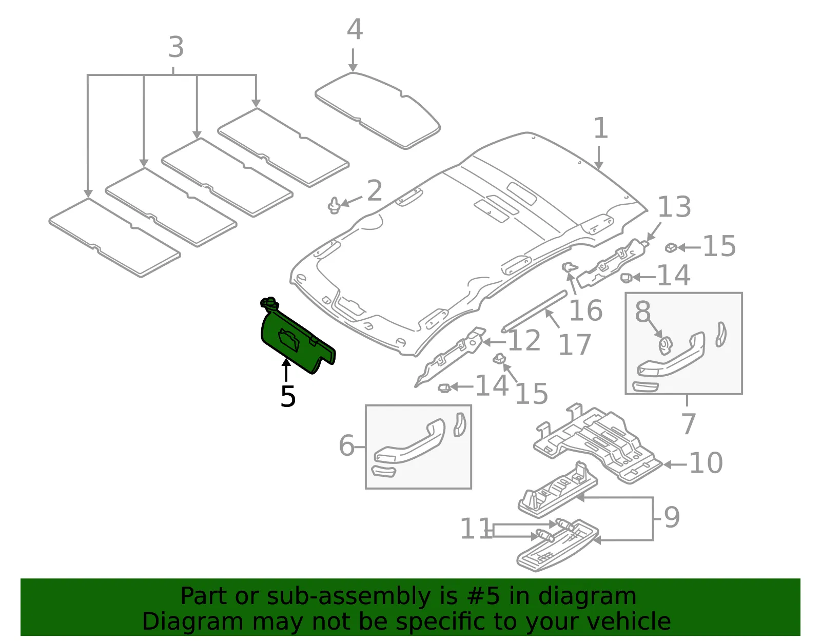Sun Visor R - MAZDA (LC766927003) - view 2