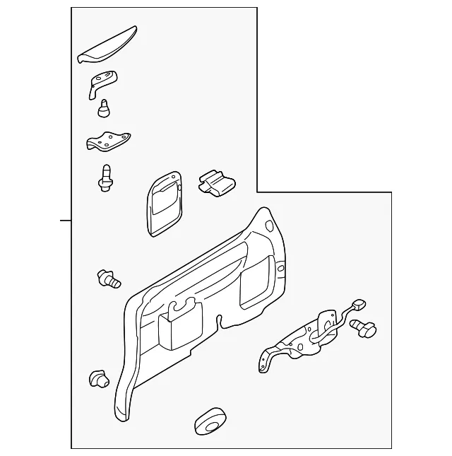 Side Trim Panel - Driver's Side (LH) - Mazda (LE48-68-59YC-80)