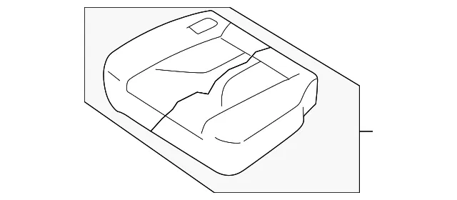 CUSHION L REAR SEAT - Driver's Side (LH) - Mazda (LE50-88-260-80)