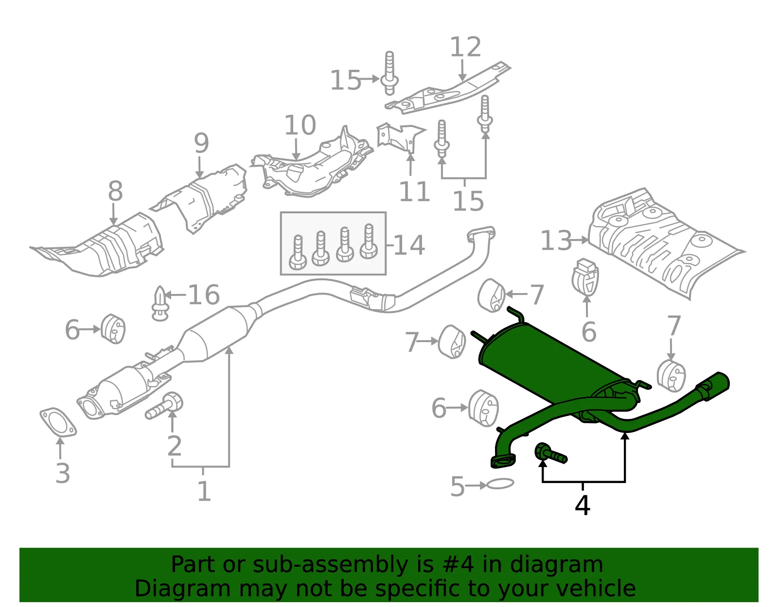 Silencer Main - MAZDA (LF3H40100A) - view 2