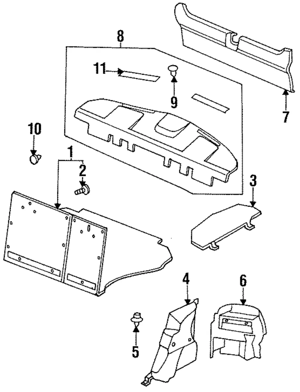 Pkg Tray Trim Fastener - Kia (MG032-68865A20)