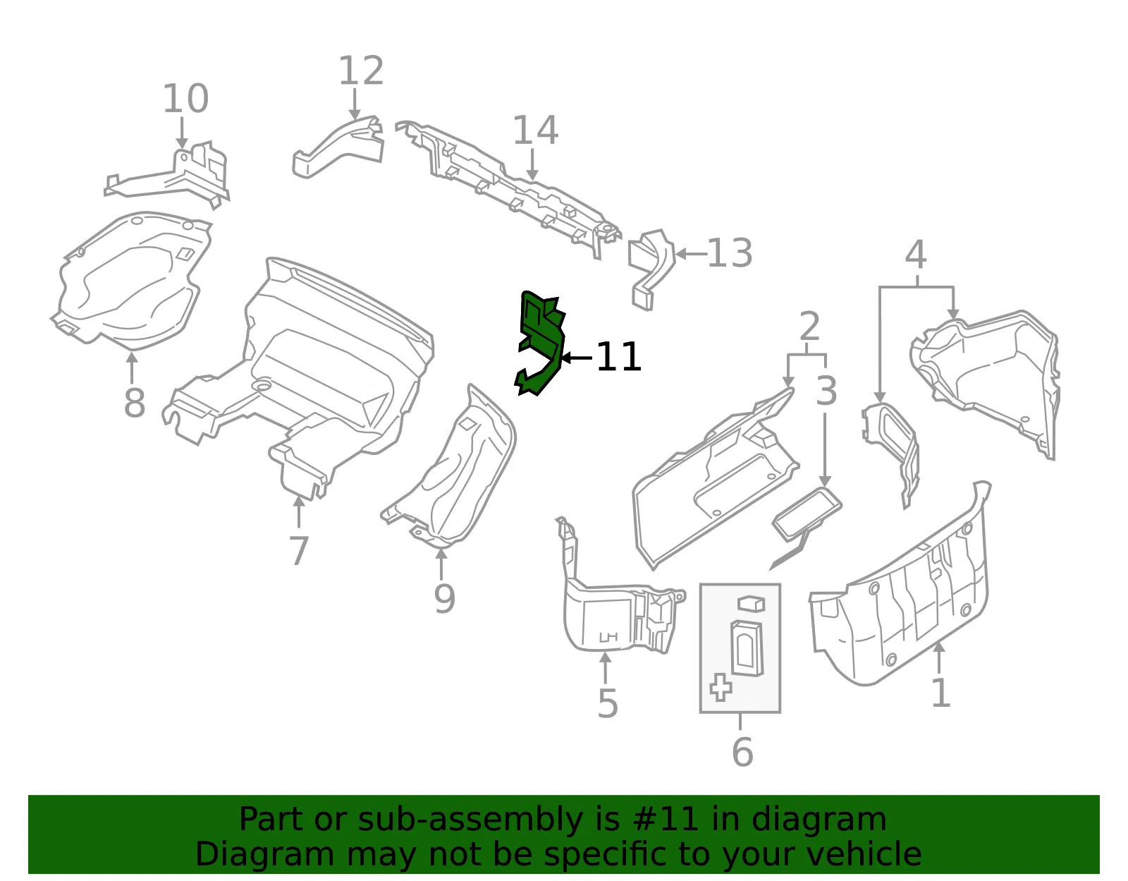 Side Trim Panel - Mazda (N243-68-59YB-02) - view 2