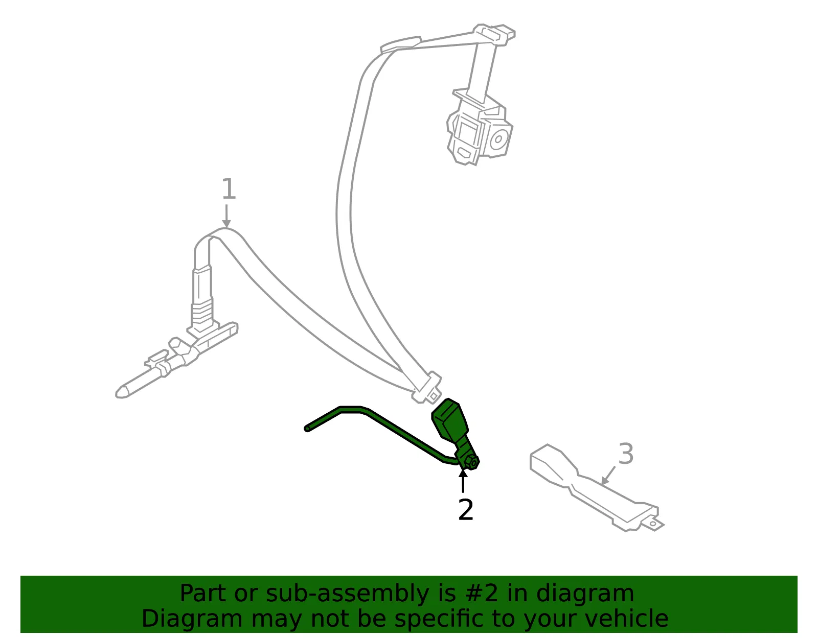 Seat Belt Receptacle - Mazda (N2Y3-57-620) - view 3
